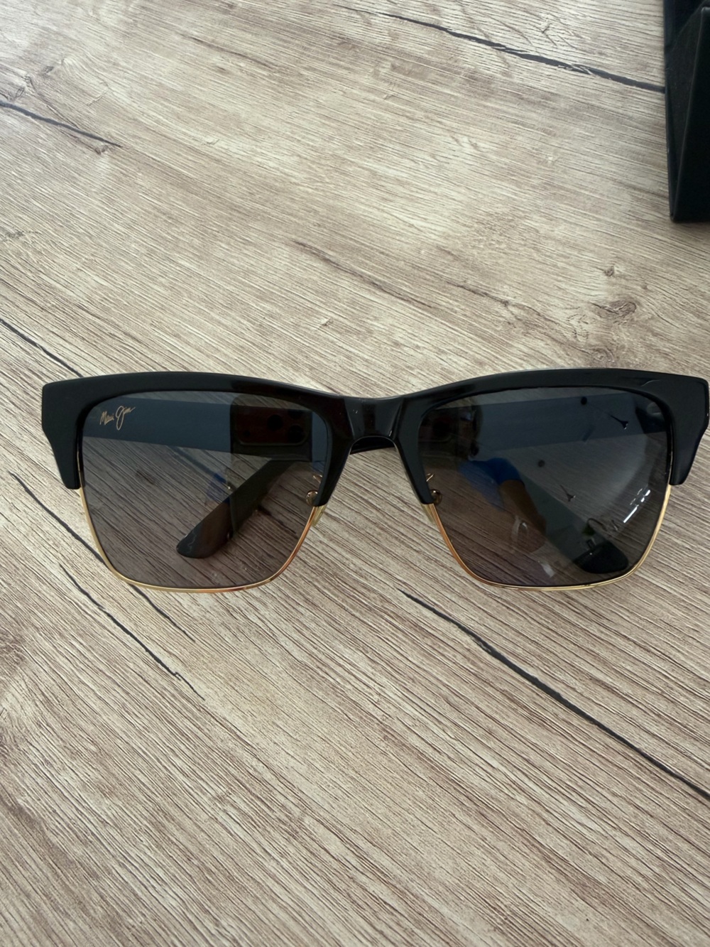 Maui Jim Black and Gold Sunglasses - Polarized